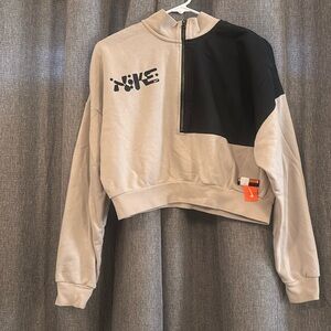 Nike crop quarter zipper sweatshirt
